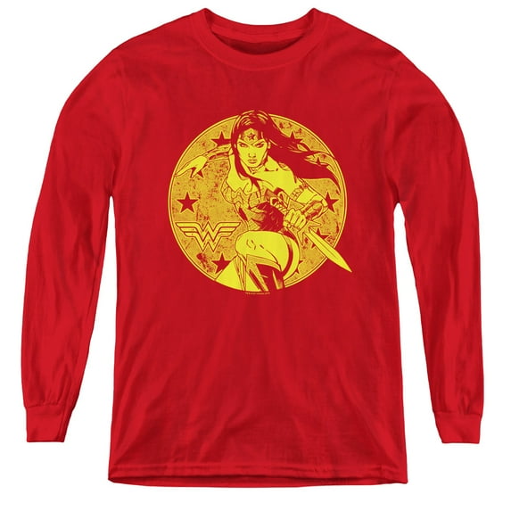 Jla - Young Wonder - Youth Long Sleeve Shirt - Small