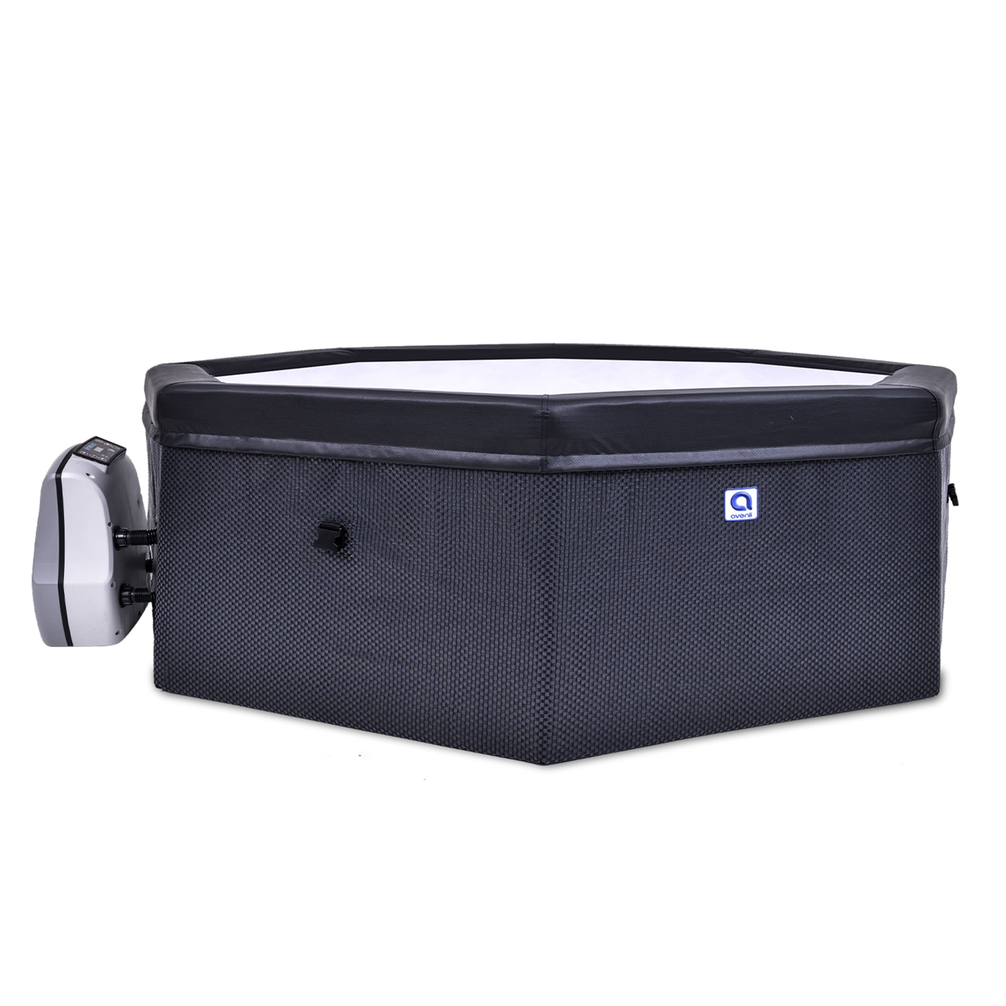 Jleisure Avenli 1,200 Liter 65" Rigid Foam Wall Hot Tub Spa for 6, Black