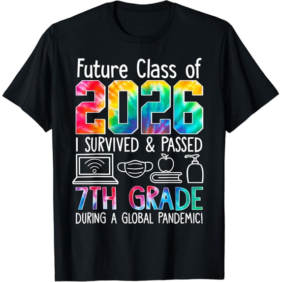 Jlol Colourful Class Of 2026 Seventh Grade Back To School T-Shirt All ...