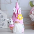 thumbnail image 1 of Jlong Easter Gnomes Decorations, Plush Spring Easter Bunny with Carrot Flowers Handmade Swedish Tomte Elf Stuffed Doll Rabbit Gifts Cute Easter Faceless Dwarf Bunny Household Ornaments, 1 of 7