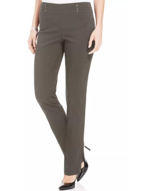 Jm Collection Womens Studded Pull On Tummy Control Pants Black Size Small main image 1