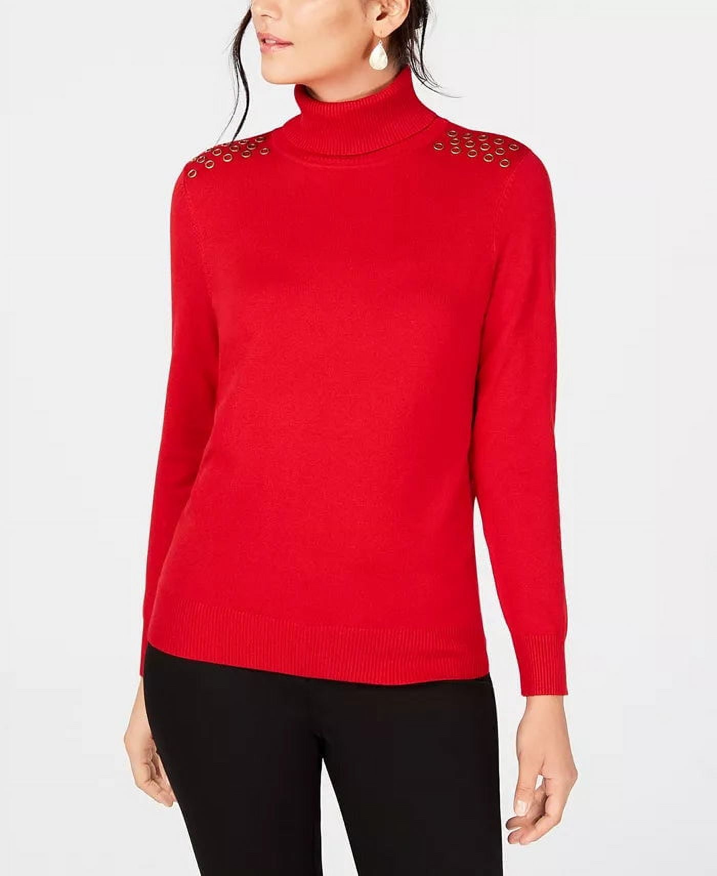 Jm Collection Petite Ribbed Turtleneck Sweater, Created for Macy's