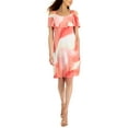 thumbnail image 1 of Jm Collection Women's Ruffled Cold-Shoulder Dress,, starfish combo, Size XL, 1 of 1