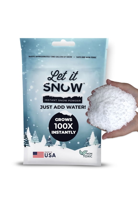 Let it Snow Instant Powder White Super Absorbent Polymer Decoration, 1.28 oz