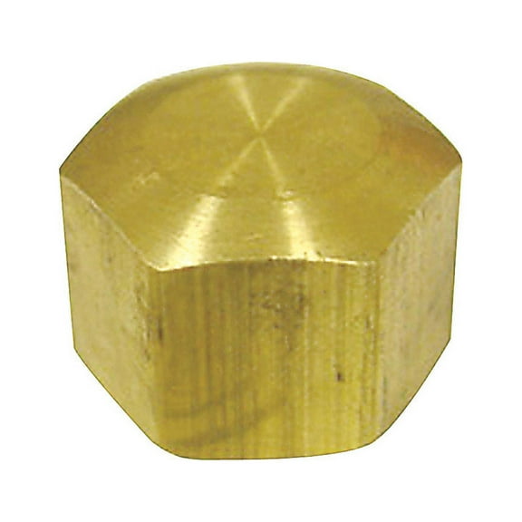 Jmf Compression Cap 5/16 " Yellow Brass 400 Psi Lead Free Pack of 5