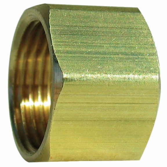 Jmf Compression Nut 3/16 " Yellow Brass Bagged 400 Psi Pack of 5