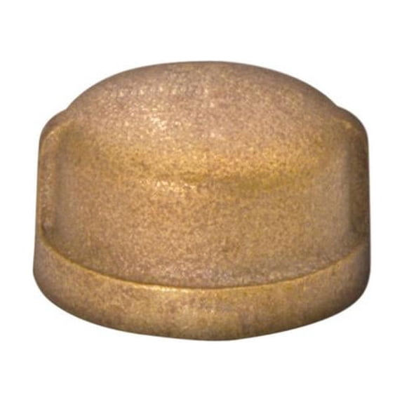 Jmf Threaded Cap 1-1/2 Fip Red Brass Lead Free
