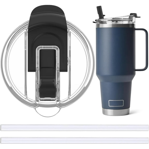Jmoe USA 42oz, 35oz, 30oz, 26oz Replacement Straw Lid For Yeti Rambler With Handle | Fits Reduce 40oz Tumblers | Fits Hydroflask Traveler 32oz & 40oz | 2-in-1 Leak Proof Accessory (1-Pack)