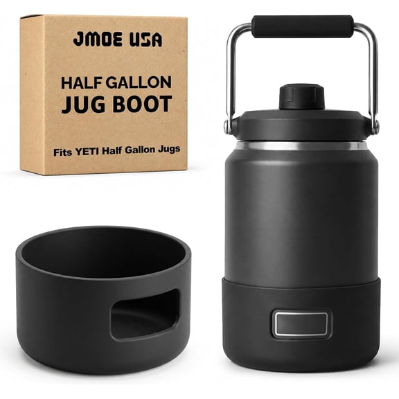 Jmoe USA Jug Boot Compatible with Yeti Rambler Jugs | Ultra-Thick | Protects Against Dents & Scratches | Boot Protector for the Bottom of Your Jug | Made of Durable BPA Free Silicone (Half-Gallon)
