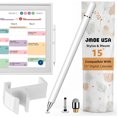 thumbnail image 1 of Jmoe USA Stylus and Mount Compatible with 15 inch Calendar | Dual Tip with Mesh and Disc Tips | 2 Spare Replacement Parts | Flexiple Stylus Holder Mounts to Calendar, 1 of 6