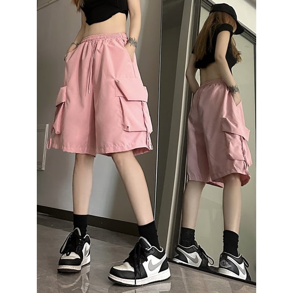 Jmprs Y2K Harajuku Cargo Shorts Women Streetwear High Waist Vintage Short Pants Hip Hop Casual American Retro Bf Summer Shorts