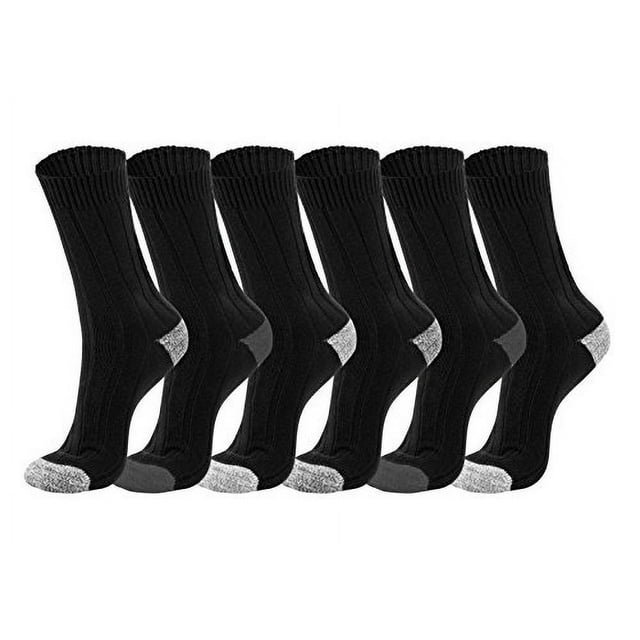 Jmr Men's Wool Heavy Weight Winter Boot Socks 6pk,Size 1013