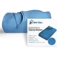 thumbnail image 1 of Jmr Usa Inc. Waffle Weave Thermal Bed Blanket-108x90 Twin Cotton Throw Blankets for Bed, Sofa, Bedroom Decor, Housewarming Gifts, Layering of Hotels & Hospital Bed SheetsSky Blue, 1 of 7