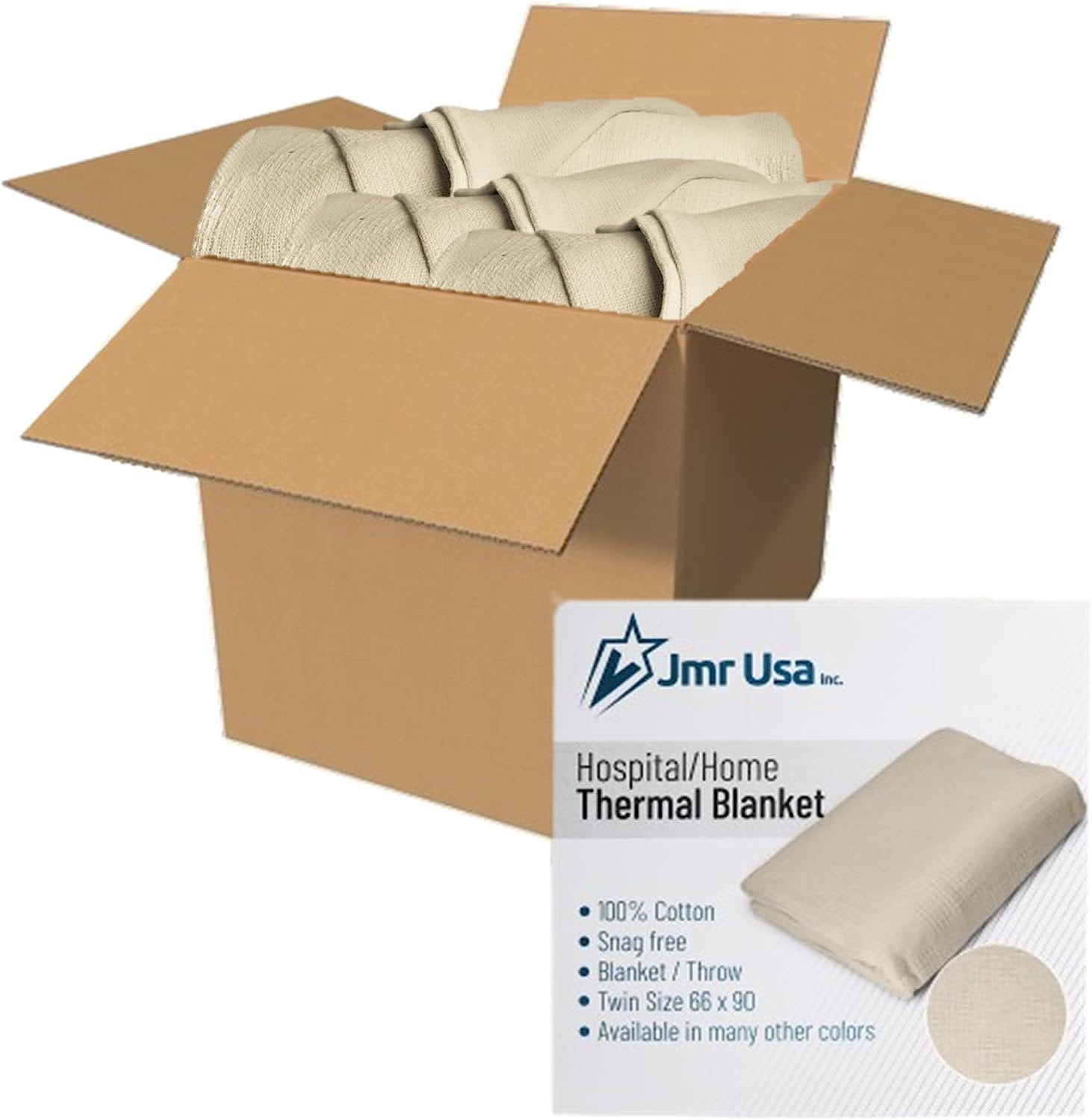 Jmr Usa Inc. Waffle Weave Thermal Bed Blanket66x90 Twin Comforter