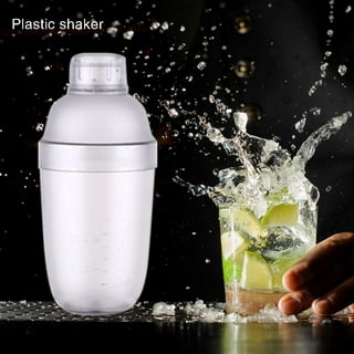 Uiifan 6 Pcs Plastic Drink Cocktail Shaker Set 4 Pcs 17 oz 24 oz Drink  Mixer Hand Shaker Jigger Cup with Scales and 2 Pcs Ounce Cup Clear Cocktail