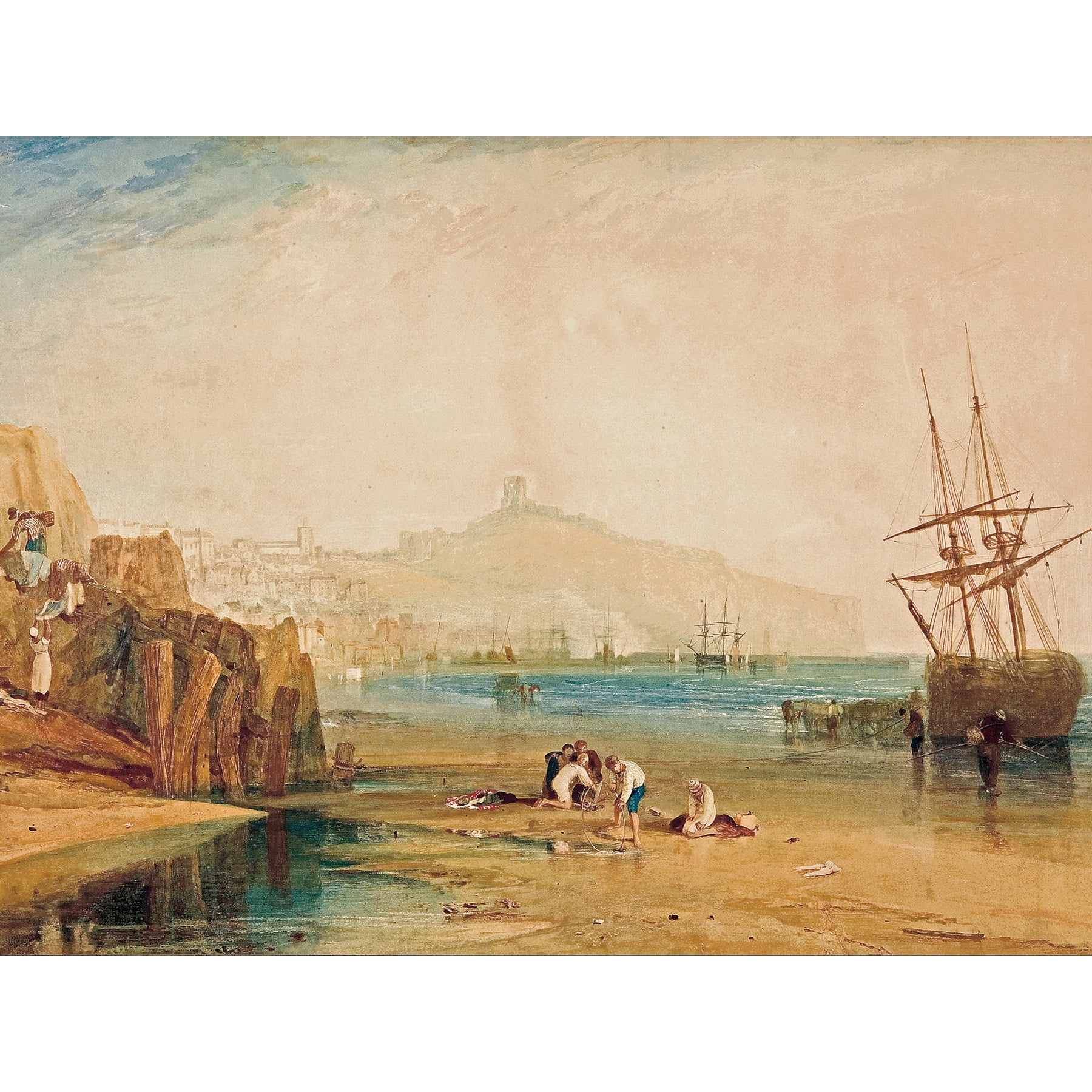 Jmw Turner Scarborough Town Castle Boys Catching Crabs Extra Large Art