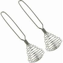 Jngnaor 2 PCS Stainless Steel Spring Coil Whisk Set, Wire Whip Egg Beater, Kitchen Cookware Hand Mixer For Cooking, Mixing, Blending, Beating, Stirring, 9 Inch