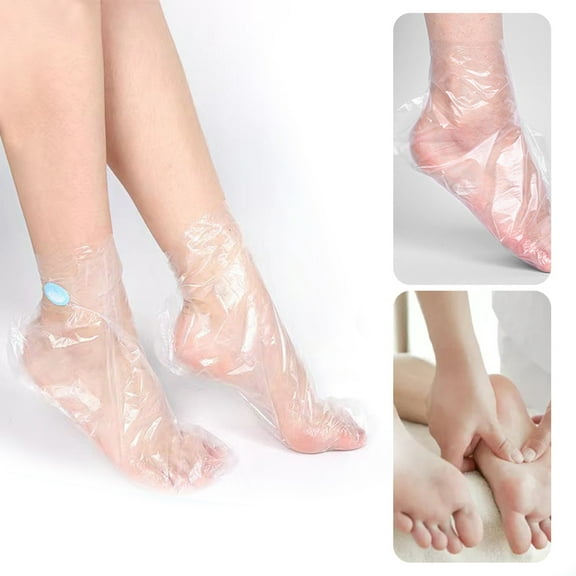Jnismy 100Pcs Disposable Foot Spa Masque Booties - Isolation Sleeve for Dirt Prevention & Infection, Foot Paraffin Wax Treatment