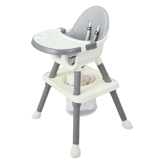 Jnismy Baby Highchair Convertible High Chairs Children Dining Chair Kids Learning Table Building Block Table Baby Eating Chair with Removable Dish Grey