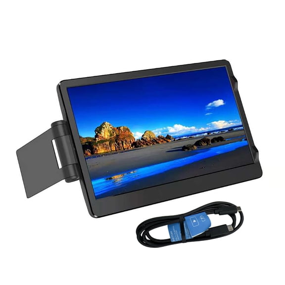 Jnismy Computer Display Monitor for Laptop,11.6 Inch Em116 Game Monitor Portable,TN Compatible with USB-C 1366x768 High Resolution Extend Screen (Black)