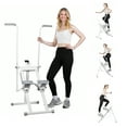thumbnail image 1 of Jnismy Stair Stepper for Home Gym Exercise,Compact Folding Vertical Climber Cardio Exercise Machine Full Body Workout Machine with Adjustable Handlebar & Pedals,265lbs Load,White, 1 of 11