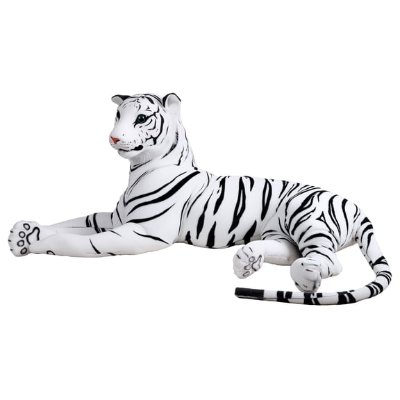 Jnismy Stuffed Animal Tiger Doll Toy, Giant Tiger Pillow,Life Size Extra Large Tiger Stuffed Animal, Soft Comfortable (White,51")