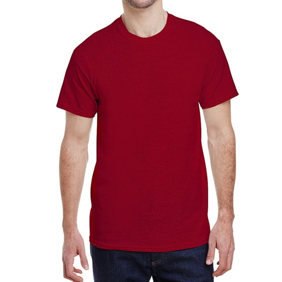 Jnriver Men's Short Sleeve Lightweight Heavy Cotton T-Shirt Regular-Fit Crewneck Tee for Casual Wear Gym Workout Summer Outfit - Antique Cherry Rd - L