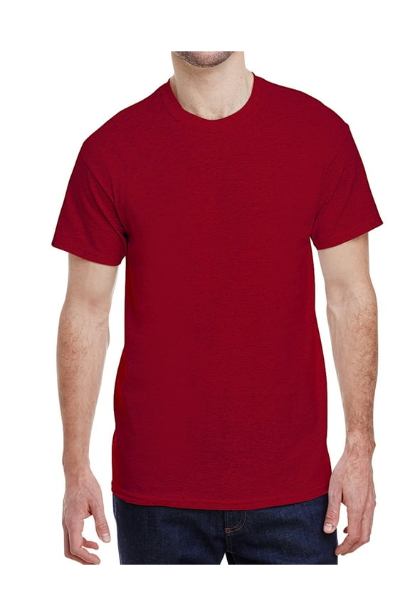 Men's Short Sleeve Lightweight Heavy Cotton T-Shirt Regular-Fit Crewneck Tee for Casual Wear Gym Workout Summer Outfit - Antique Cherry Rd - S