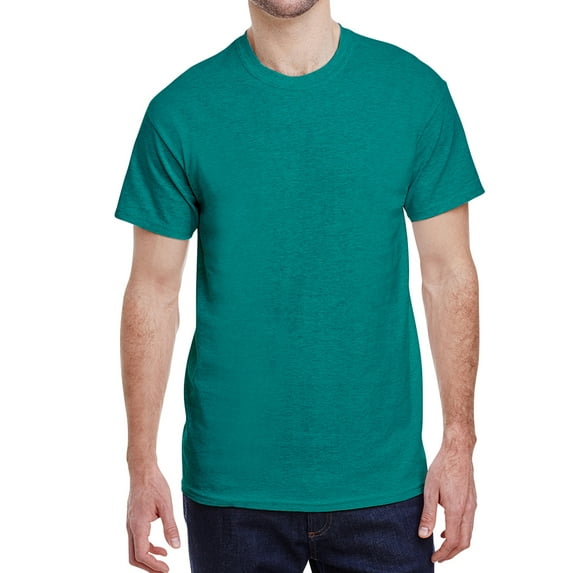 Jnriver Men's Short Sleeve Lightweight Heavy Cotton T-Shirt Regular-Fit Crewneck Tee for Casual Wear Gym Workout Summer Outfit - Antique Jade Dome - M