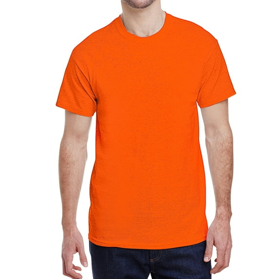 Jnriver Men's Short Sleeve Lightweight Heavy Cotton T-Shirt Regular-Fit Crewneck Tee for Casual Wear Gym Workout Summer Outfit - Antique Orange - XL