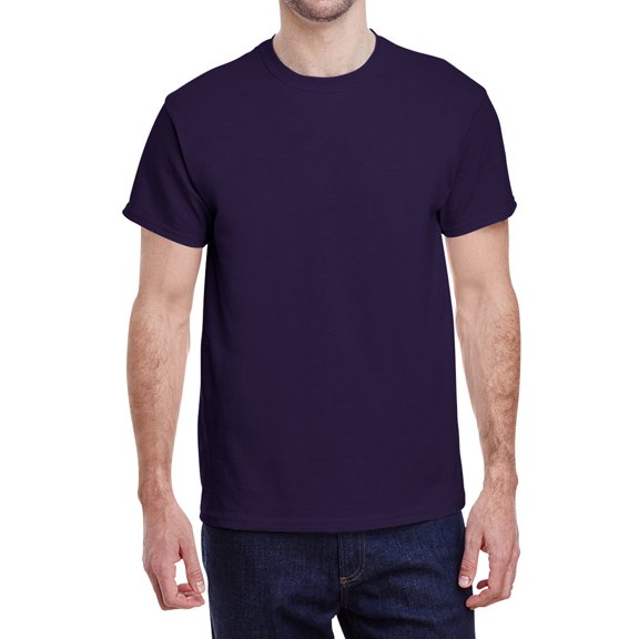 Jnriver Men's Short Sleeve Lightweight Heavy Cotton T-Shirt Regular-Fit Crewneck Tee for Casual Wear Gym Workout Summer Outfit - Blackberry - 3XL