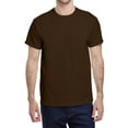thumbnail image 1 of Jnriver Men's Short Sleeve Lightweight Heavy Cotton T-Shirt Regular-Fit Crewneck Tee for Casual Wear Gym Workout Summer Outfit - Dark Chocolate - M, 1 of 3