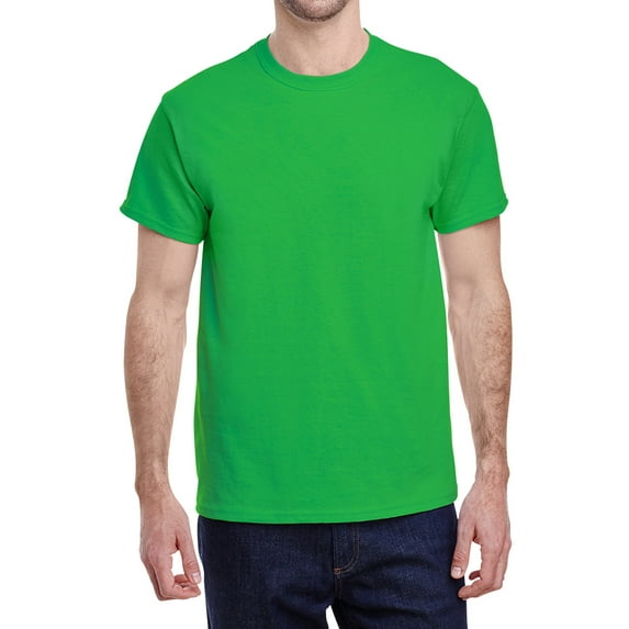 Jnriver Men's Short Sleeve Lightweight Heavy Cotton T-Shirt Regular-Fit Crewneck Tee for Casual Wear Gym Workout Summer Outfit - Electric Green - 2XL