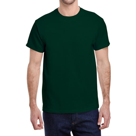 Jnriver Men's Short Sleeve Lightweight Heavy Cotton T-Shirt Regular-Fit Crewneck Tee for Casual Wear Gym Workout Summer Outfit - Forest Green - S