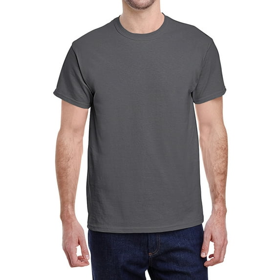Jnriver Men's Short Sleeve Lightweight Heavy Cotton T-Shirt Regular-Fit Crewneck Tee for Casual Wear Gym Workout Summer Outfit - Gravel - S