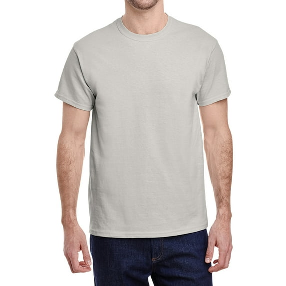 Jnriver Men's Short Sleeve Lightweight Heavy Cotton T-Shirt Regular-Fit Crewneck Tee for Casual Wear Gym Workout Summer Outfit - Ice Grey - S