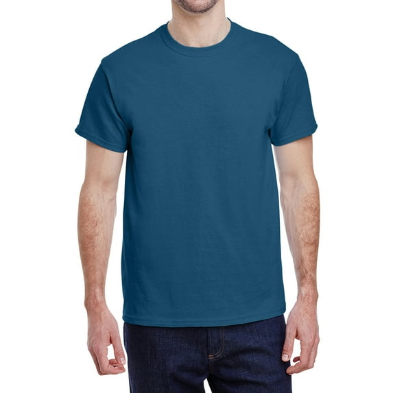 Jnriver Men's Short Sleeve Lightweight Heavy Cotton T-Shirt Regular-Fit Crewneck Tee for Casual Wear Gym Workout Summer Outfit - Indigo Blue - XL