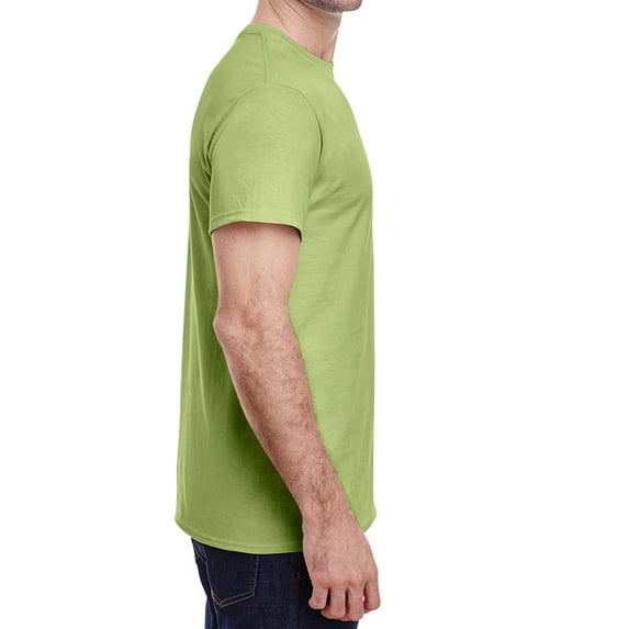 Jnriver Men's Short Sleeve Lightweight Heavy Cotton T-Shirt Regular-Fit Crewneck Tee for Casual Wear Gym Workout Summer Outfit - Kiwi - XL