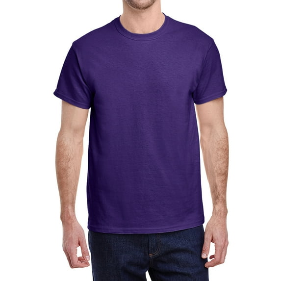 Jnriver Men's Short Sleeve Lightweight Heavy Cotton T-Shirt Regular-Fit Crewneck Tee for Casual Wear Gym Workout Summer Outfit - Lilac - 3XL