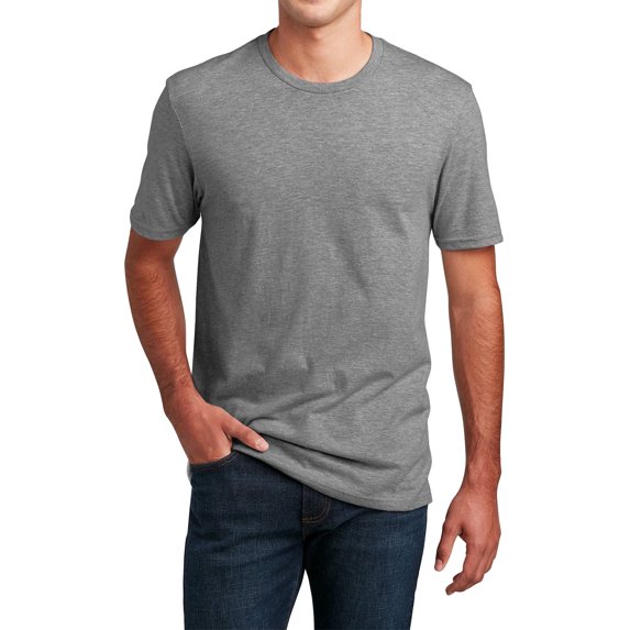 Jnriver Men’s Casual Stylish Plain T-Shirts – Short-Sleeve Crewneck Tshirt for Man_Grey Frost_3X-Large (Soft Cotton Blend)