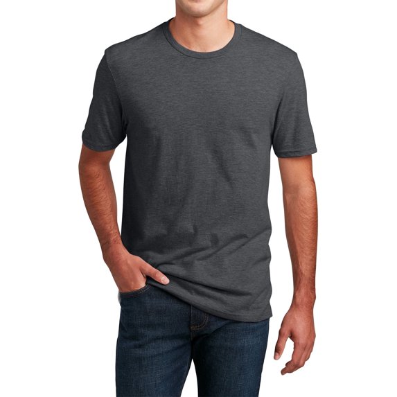 Jnriver Men’s Casual Stylish Plain T-Shirts – Short-Sleeve Crewneck Tshirt for Man_Heathered Charcoal_X-Small (Soft Cotton Blend)