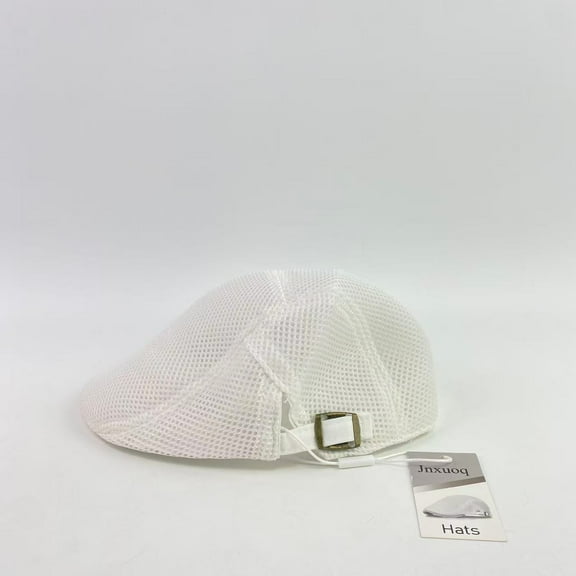 Jnxuoq hats,Men's Mesh Cap Breathable Summer Newsboy Hat Adjustable Beret Ivy Cap Irish Cabbie Driving Hunting Hats