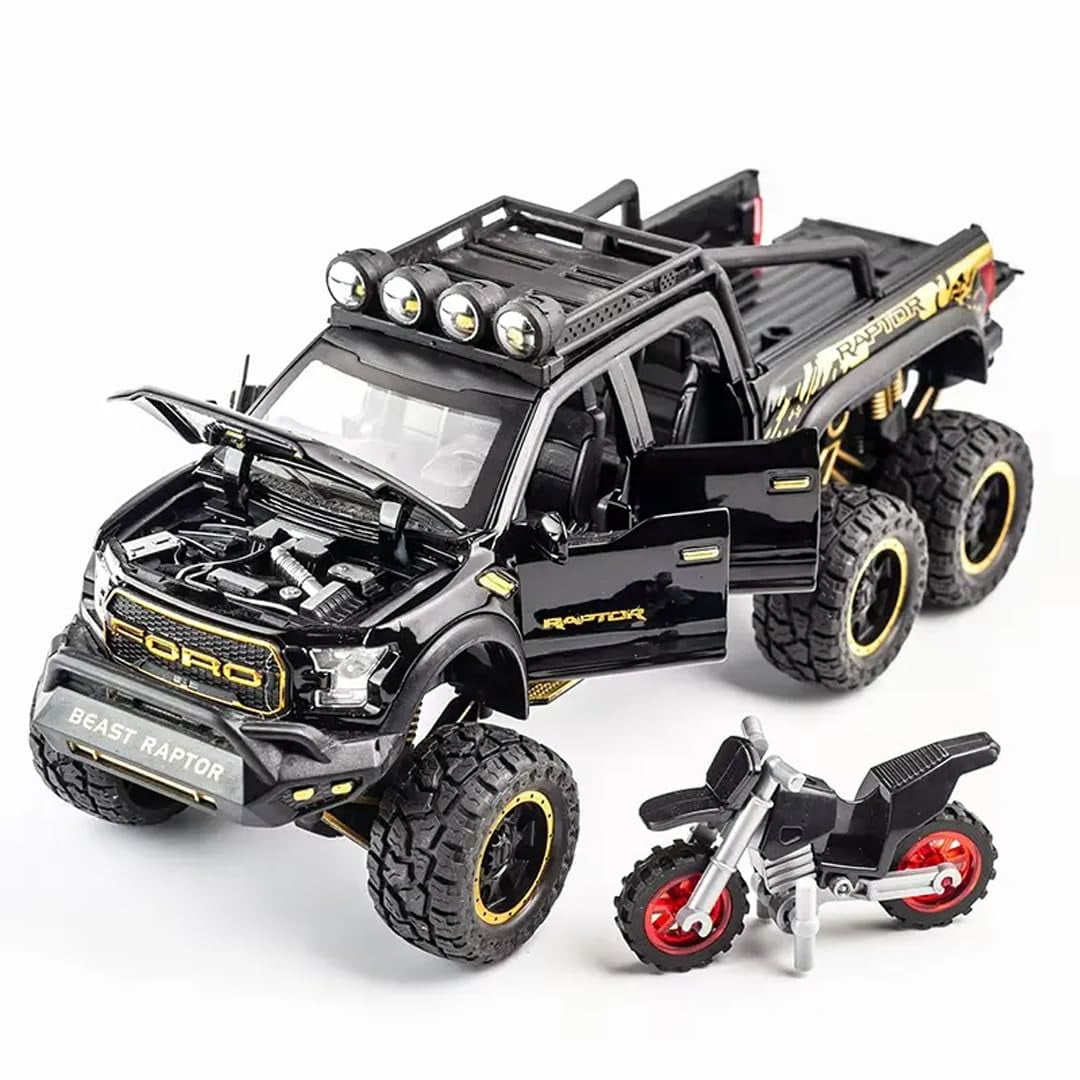 Jo Baby 1:24 Ford Raptor F150 Alloy Diecast Car Model Car Toy for Kids ...