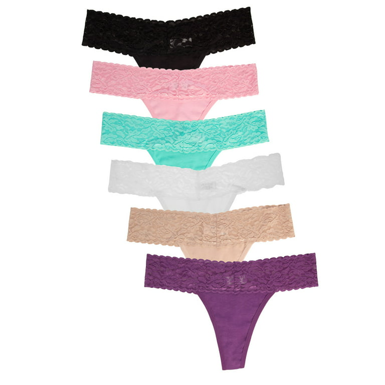 Jo & Bette 6 Pack Cotton String Bikini Underwear for Women, Breathable and  Comfortable Womens Panties with Double String, Various Colors and Sizes