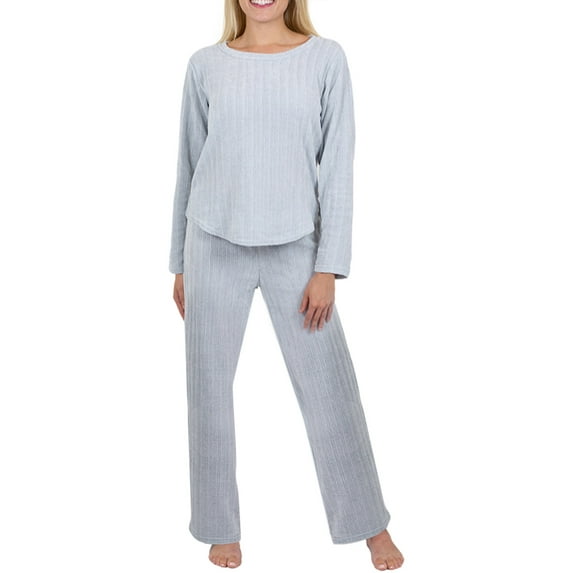 Jo & Bette Women’s Chenille Pajamas, PJ Lounge Shirt and Pants Set