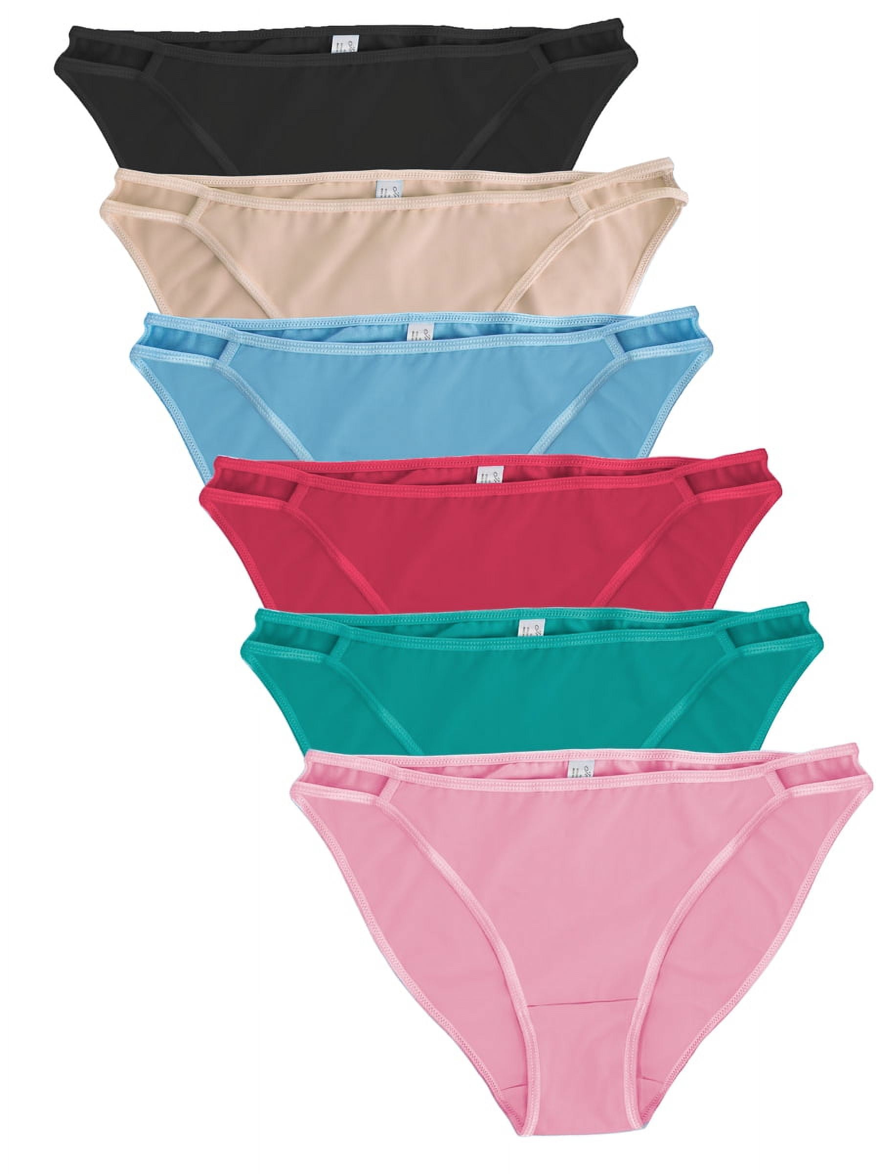 Jo & Bette Womens Underwear 6 Pack Cotton Bikini String Panties Soft Sexy 