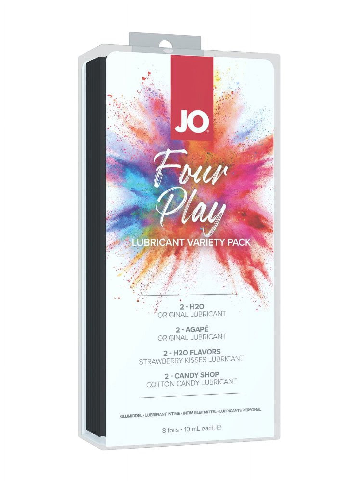 Jo Four Play Water Based Flavored Lubricant Variety Pack 10ml - 8 Pack