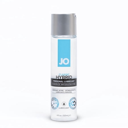 JO Classic Hybrid Personal Lubricant, Silicone & Water-Based Lube with Silky Glide & Buttery Smooth Texture, 4 fl oz