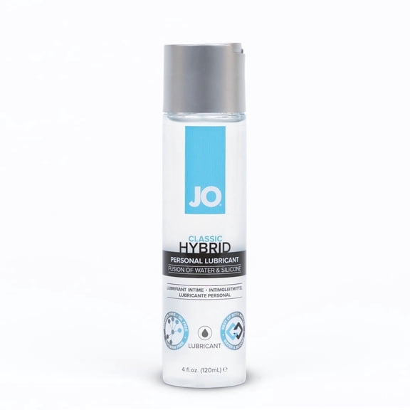 JO Classic Hybrid Personal Lubricant, Silicone & Water-Based Lube with Silky Glide & Buttery Smooth Texture, 4 fl oz