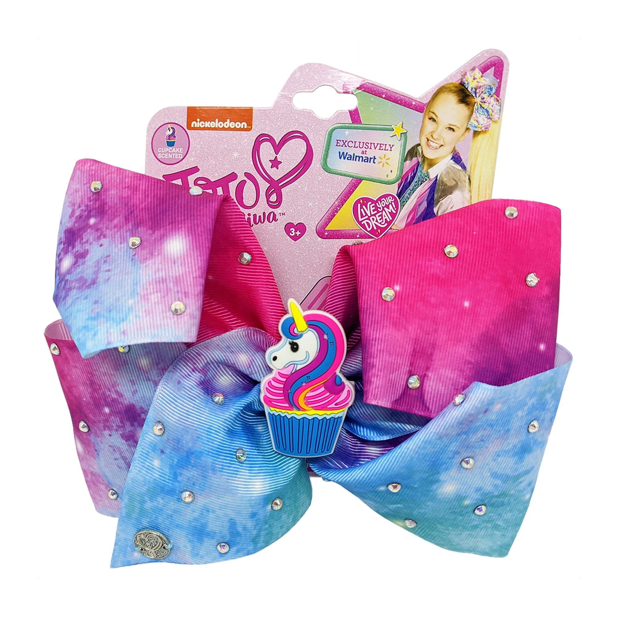 Jo Jo Siwa Bow in Pink and Blue Ombre with Unicorn Charm - Walmart.com